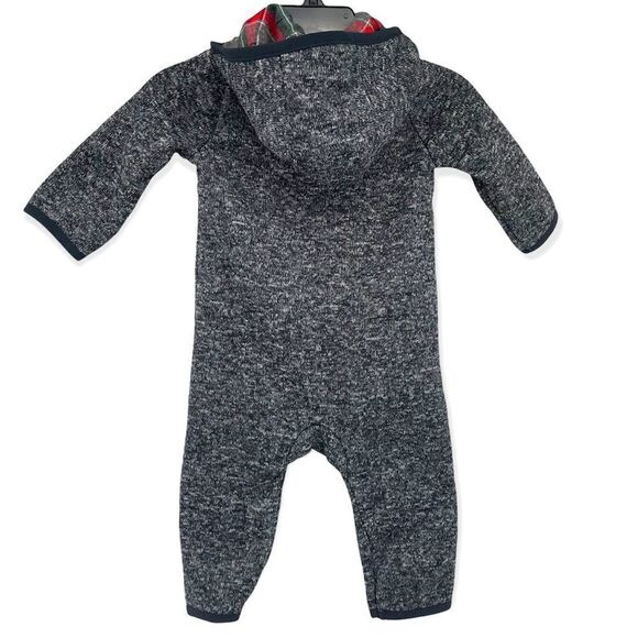 Carter’s Baby Boy Hooded Fleece Lined Marled Zip Front Coverall Jumpsuit Size 6M - Picture 10 of 16